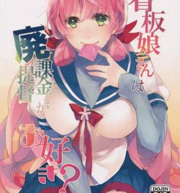 Blond Kanbanmusume-san wa Haikakin Teitoku ga Osuki?- Kantai collection hentai Hot Couple Sex